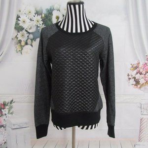 Mossimo Black Faux Leather Sweater Size M